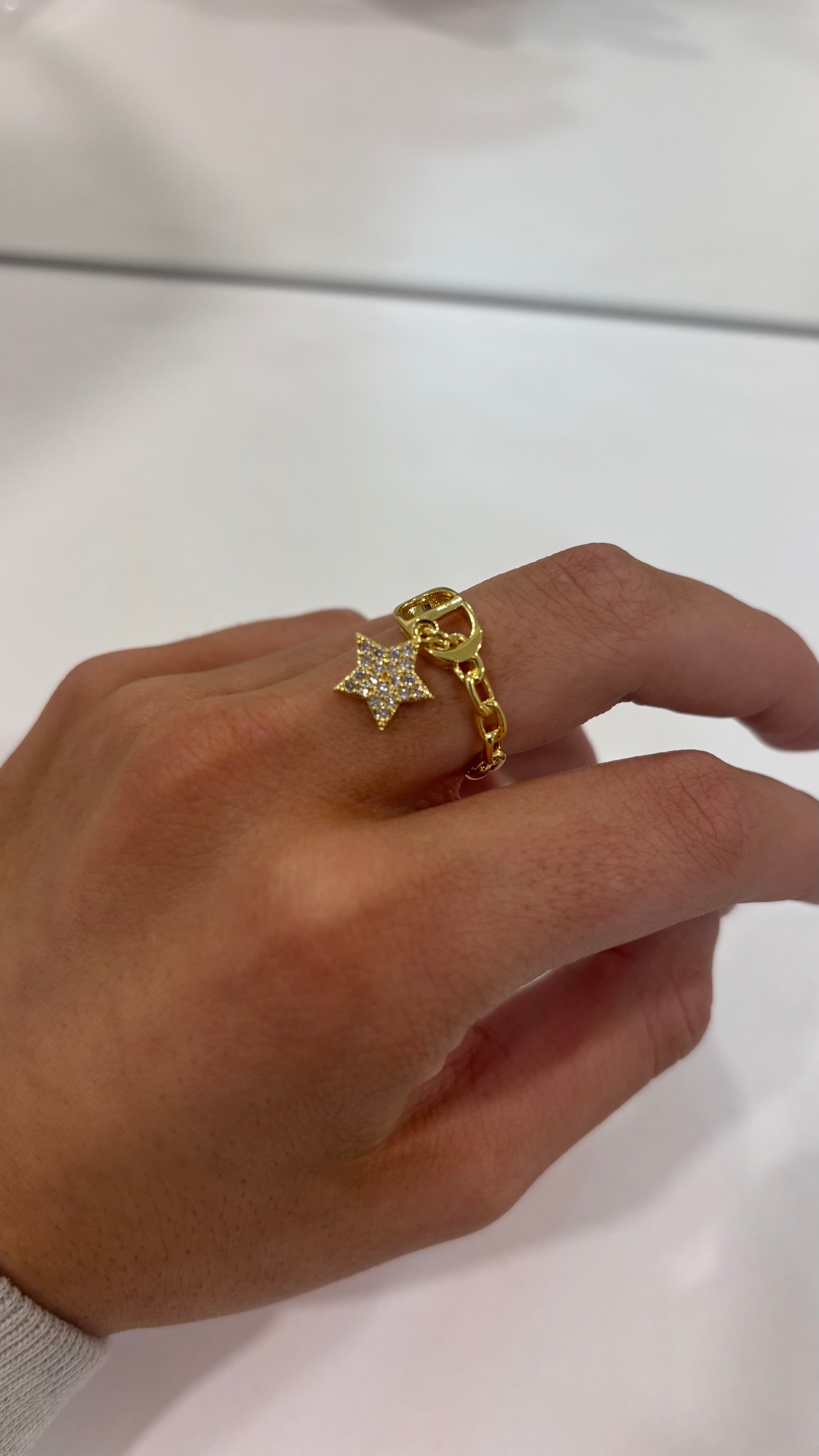 Gold Signature Star Ring