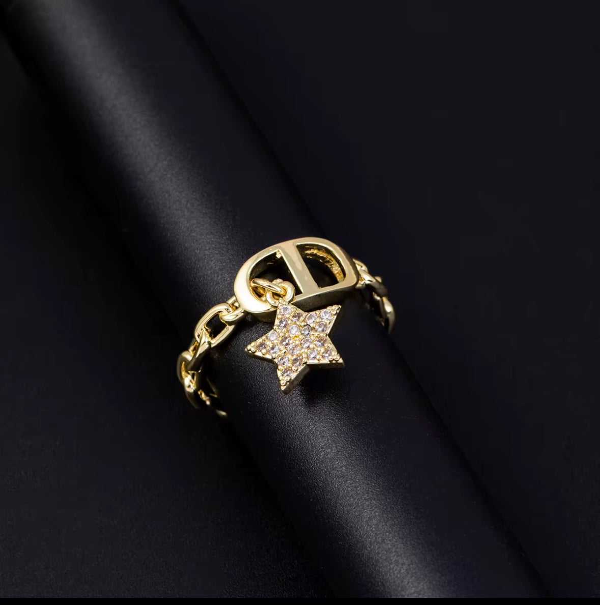 Gold Signature Star Ring